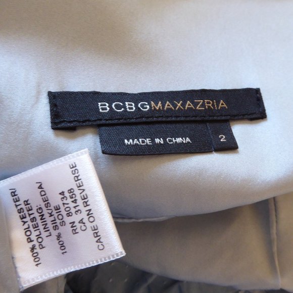 BCBG Max Azria Blue Polka Dot Bubble Hem Dress 2 - Picture 7 of 7